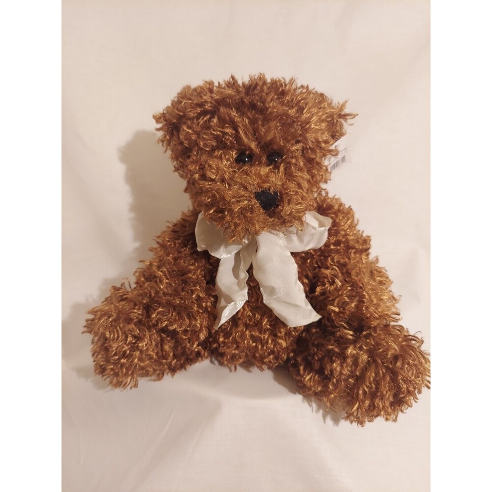 Nicole Curly Light Brown Bear Stuffed Animal Plush 10 Inch Style # Nov 1014